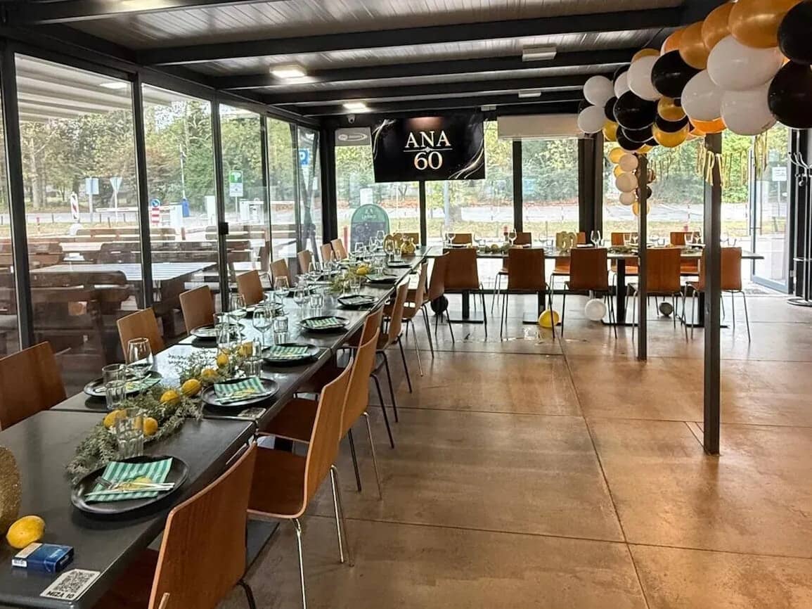 A long table set for a birthday party at Hotspot