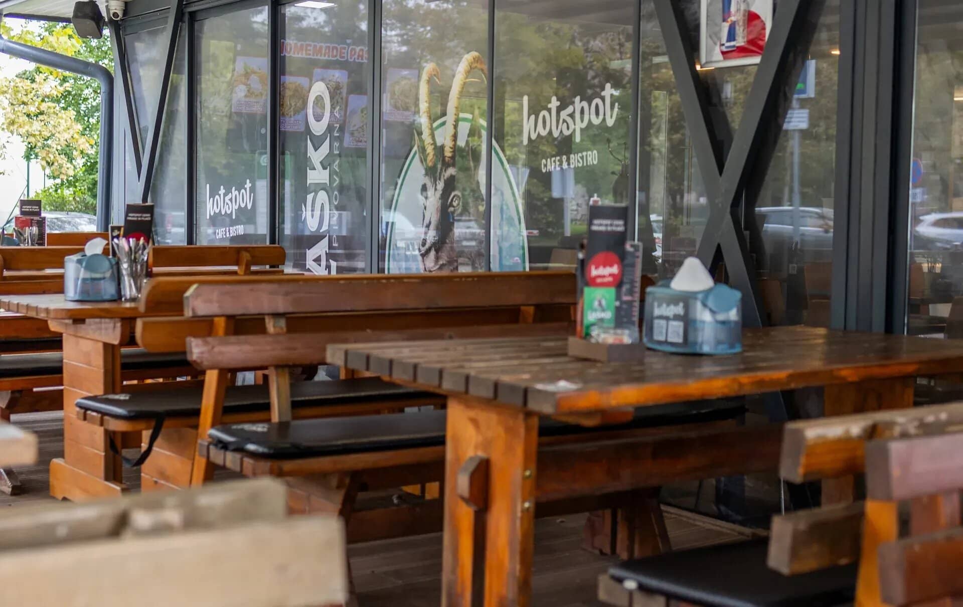 Hotspot's terrace on Kardeljeva ploščad